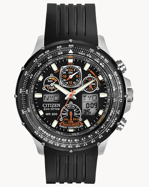 Promaster Skyhawk A T Black Dial Polyurethane Strap JY0000 02E CITIZEN